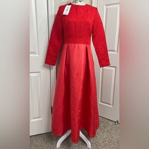 STYLEWE Vibrant Red Textured Dress